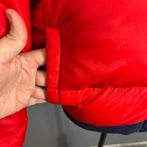 Vintage REVERSIBLE blue and orange Columbia puffer zip up jacket with pockets - Picture 9 of 12